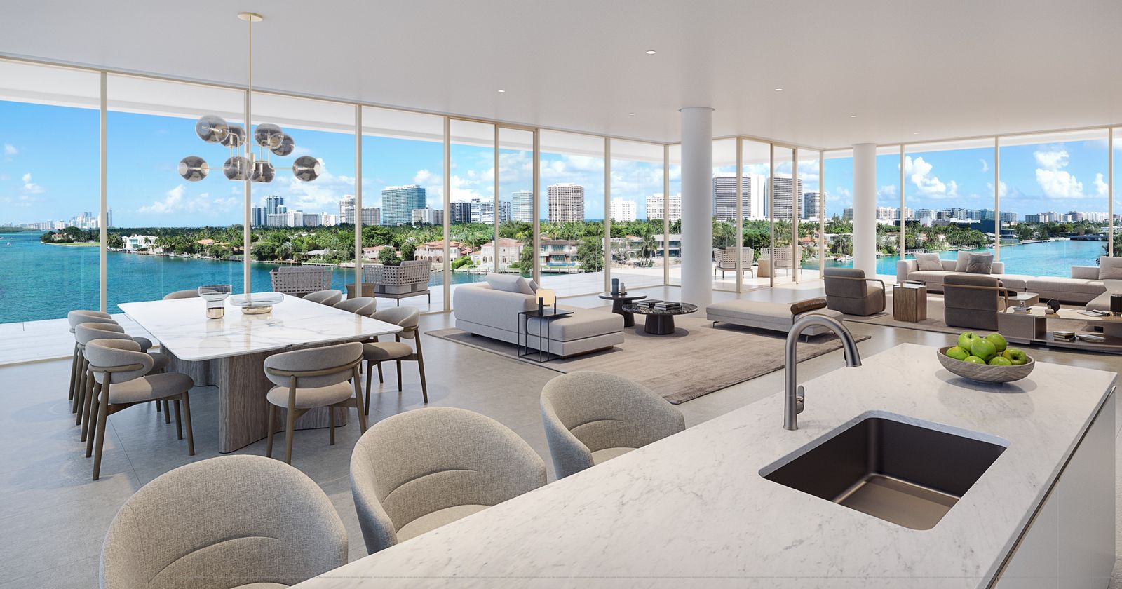 La Mare Regency penthouse rooftop pool Bay Harbor Islands