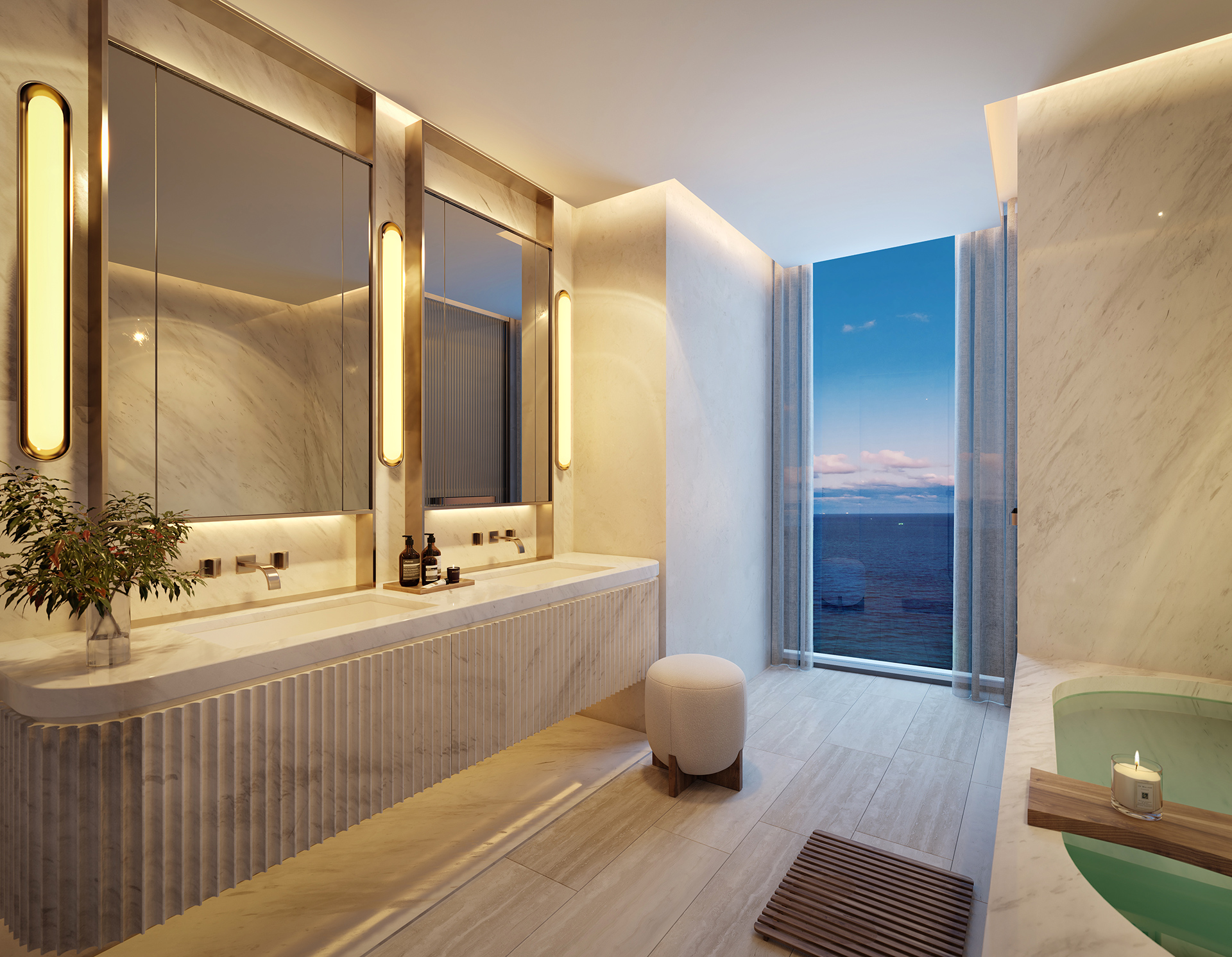 Rivage Bal Harbour — Rottet Studio bathroom interiors