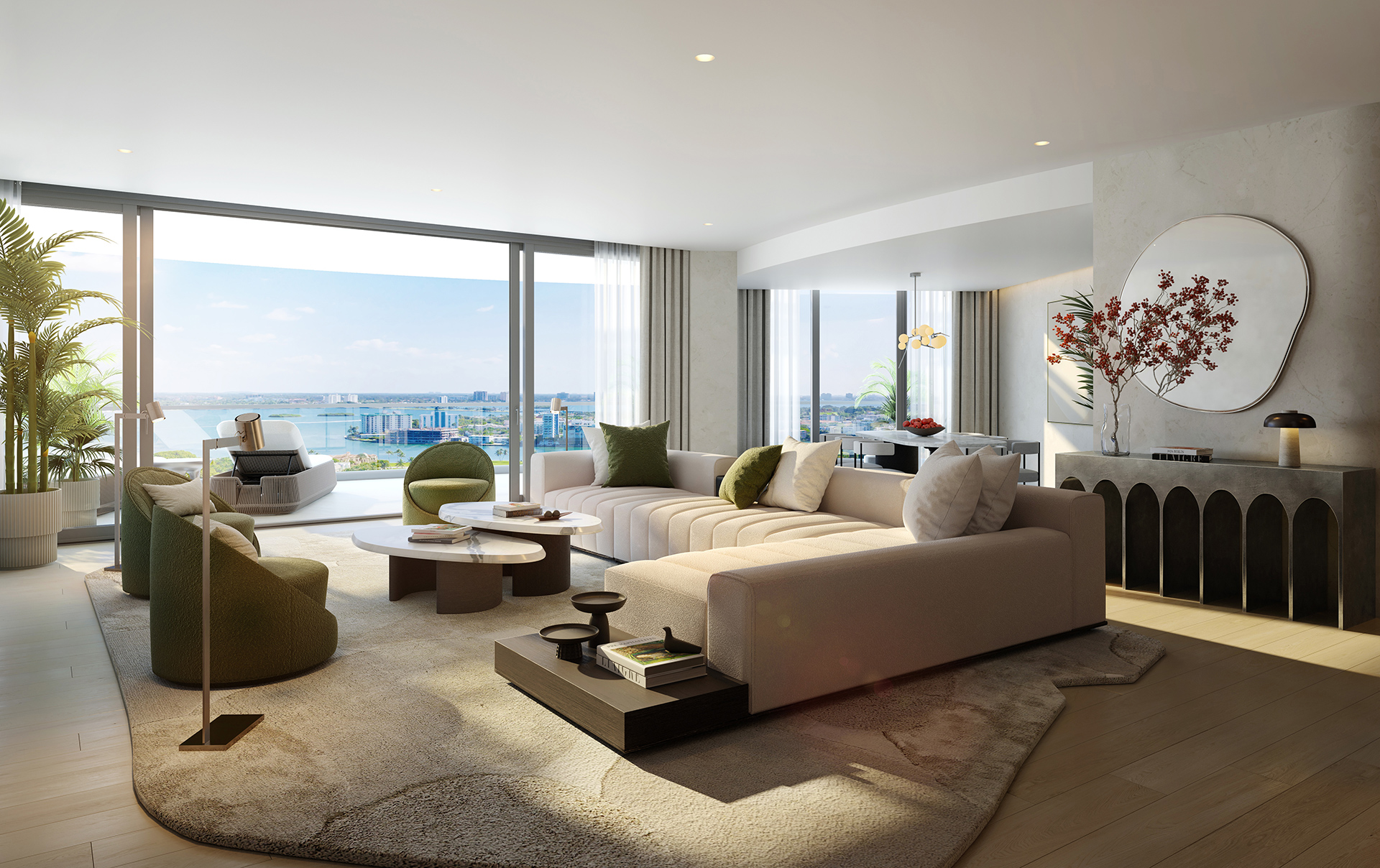 Rivage Bal Harbour — Rottet Studio interior living spaces