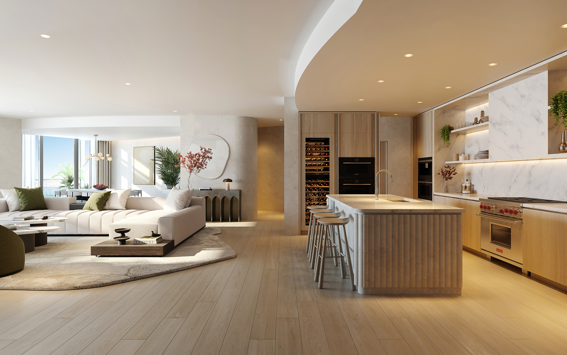 Rivage Bal Harbour — kitchen by Rottet Studio