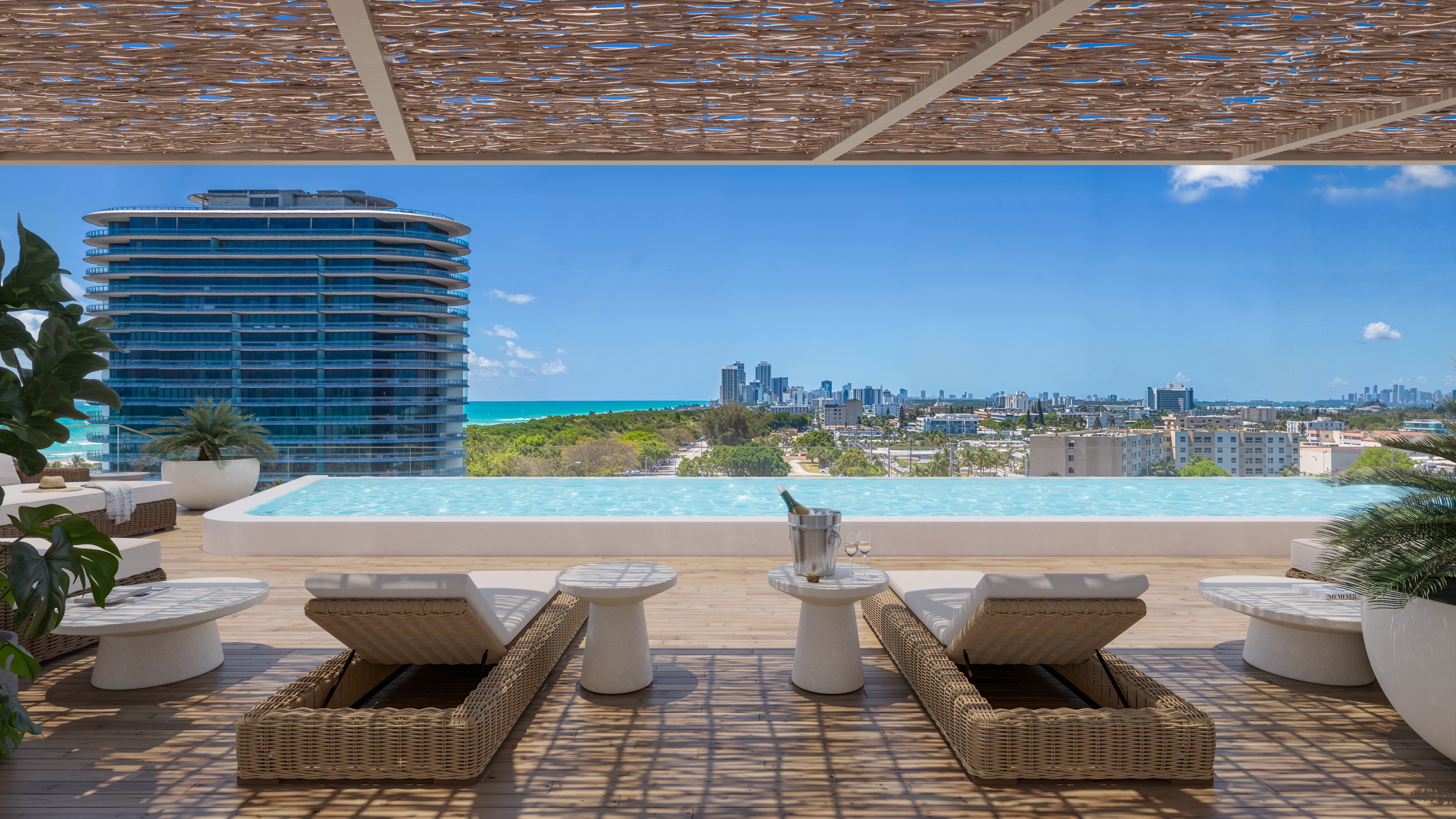 Surf Row Residences Surfside rooftop pool
